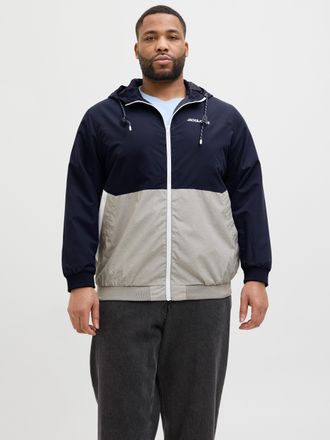 Jack & Jones Plus Size Jack & Jones PlusSize JJERUSH HOOD BOMBER NOOS PLS mit Kapuze mit Logo Schriftzug
