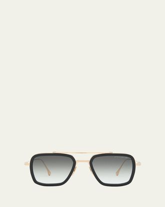 Dita Eyewear Mens Flight 006 Double Bridge Metal Aviator Sunglasses