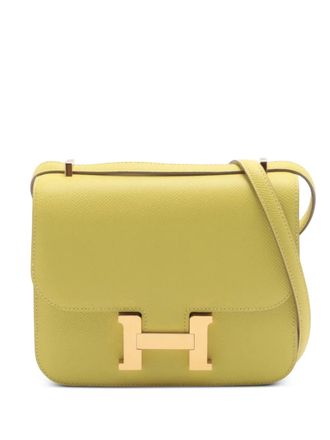 Hermès 2019 Mini Epsom Constance III 18 crossbody bag - Geel