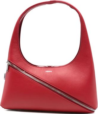 Coperni Leren schoudertas met diagonale rits - Rood