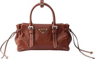 Prada Brown Karin Small Satchel