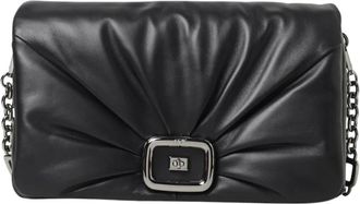 Roger Vivier Tassen, Dames, Zwart, ONE Size, Leer, Belle Vivier Pliss Leather Shoulder Bag