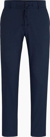 HUGO BOSS Mens Genius Solid Patterned Straight Chinos - Navy - Size: 30W r
