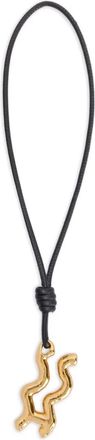 Jil Sander Collana in pelle con ciondolo - Oro