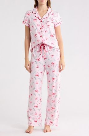 Tart Ginnie Brushed Jersey Pajamas in Sprigs N Bows at Nordstrom Rack, Size X-Large