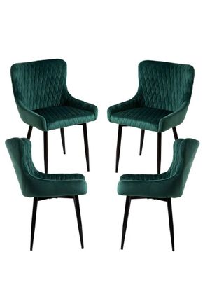 Regalos Miguel Packs Sillas Comedor - Pack 4 Sillas Sanda Terciopelo - Verde