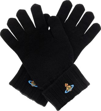 Vivienne Westwood Cashmere Handschoenen - Dames - Accessoires - Zwart - Maat: M/L Kasjmier
