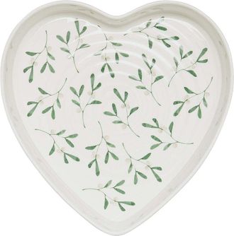Portmeirion Sophie Conran Mistletoe 10In Heart Shaped Baking Dish