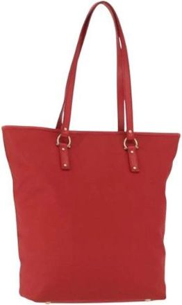 Ferragamo Pre-owned Tote Bags, female, Red, Size: ONE SIZE Pre-owned Nylon Tote Bag
