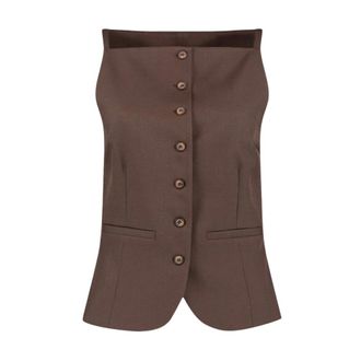 Harper & Yve Gilet Ss6N206 - Dames - Jassen - Bruin - Maat: M