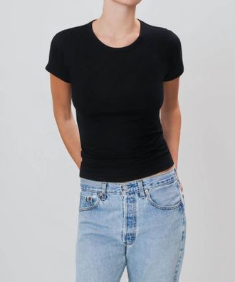 &Eacute;terne Fitted Crewneck Short Sleeve T-Shirt In Black
