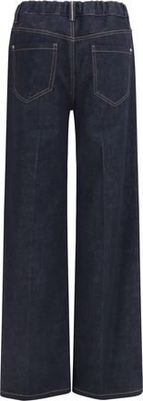 Brunello Cucinelli Womens Palazzo Denim Trousers Blue Cotton