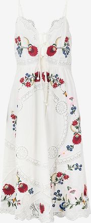 Sea New York Langes Kleid aus Baumwolle und Leinen Celia