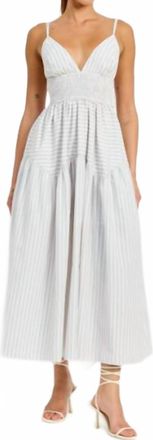 En Saison Haisley Stripe Maxi Dress In Pink Green