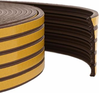 vidaXL Sello De Ventana Autoadhesivo Marr&oacute;n 15 X 8 Mm 12 M Espuma Epdm Vidaxl