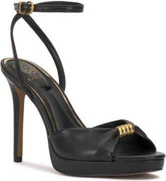 Vince Camuto Neala Ankle Strap Sandal in Black at Nordstrom, Size 5.5