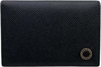 Bulgari Pre-owned Card Case - Heren - Vintage Accessoires - Zwart - ONE Size - Leer - Vintage