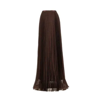 Valentino Pleated Crepe de Chine maxi skirt Woman 42