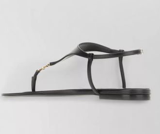 Saint Laurent cassandra leather sandals flat sole straps