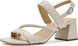 Life Stride Celia Strappy Sandals Womens Dress Sandals Bone : 7.5 M (B), Faux Leather/Textile