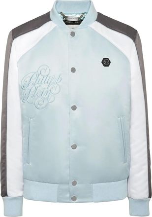 Philipp Plein Bomber con ricamo - Blu