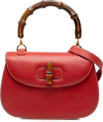 Gucci Pre-owned Handbags, female, Red, Size: ONE SIZE Pre-owned Leather Top Handle Bag