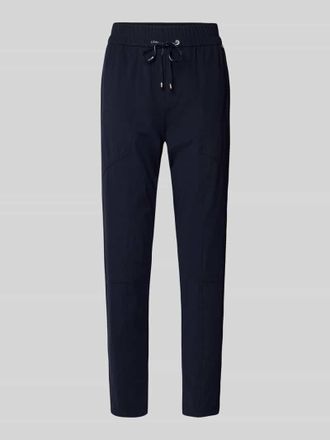 Marc Cain Slim Fit Stoffhose mit Rei&szlig;verschlusstaschen in Marine, Gr&ouml;&szlig;e 34