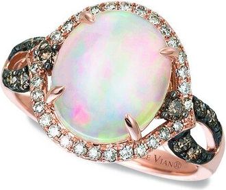 Le Vian 14K 2.31 Ct. Tw. Diamond & Opal Eternity Ring