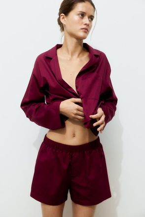 H&M Cotton Pyjamas in Dark Pink at Nordstrom, Size X-Small