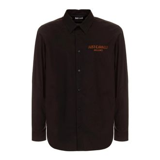 Just Cavalli Overhemden - Heren - Casual Overhemden - Zwart - S - Overhemden