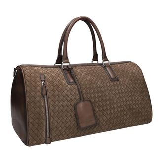 Stefano Lauran Sr 231 Suede Weekend Bag - Heren - Weekendtassen - Bruin - ONE Size - Wol - Tassen