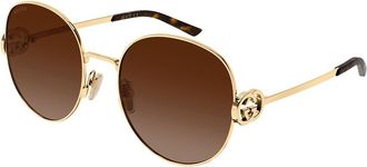 Gucci GG2047S 003 Womens Sunglasses Gold Size 58