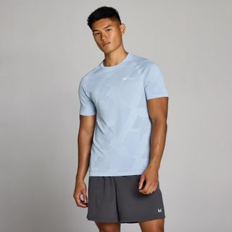 MyProtein Camiseta sin costuras Tempo Pillar Graphic para hombre de MP - Azul breeze - XS