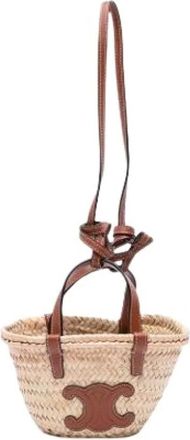 Celine Pre-owned Bucket Bags, female, Brown, Size: ONE SIZE Pre-owned Raffia Bucket Bag