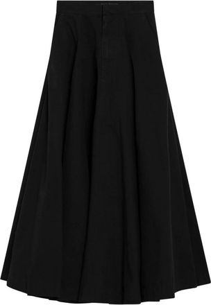 Balenciaga Godet Maxi Rok - Dames - Midirokken - Zwart - XS - Katoen - Rokken