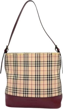Burberry Pre-owned Shoulder Bags, female, Beige, Size: ONE SIZE Pre-owned Canvas shoulder-bags
