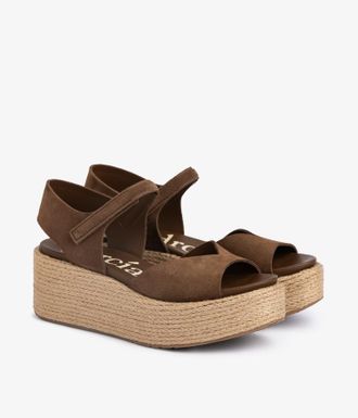 Pedro Garcia Flatform wedge in brown leather| Lacey | Spring Summer 26 |