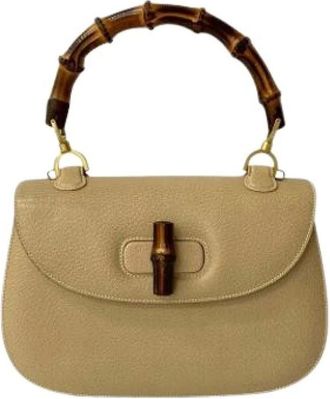 Gucci Pre-owned Handbags, female, Beige, Size: ONE SIZE Pre-owned Leather gucci-bags