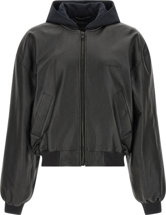 Balenciaga Black Hood Bomber Jackets