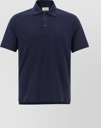 Saint Laurent embroidered logo polo shirt