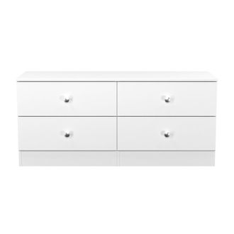 Lewis's Yarmouth 4 Drawer Bed Box in White & White Matt - Ready Assembled - Lewiss Home | TJ Hughes