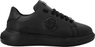 Philipp Plein Hexagon Low Top Sneakers - Dames - Sneakers - Zwart - 39 EU - Leer - Schoenen