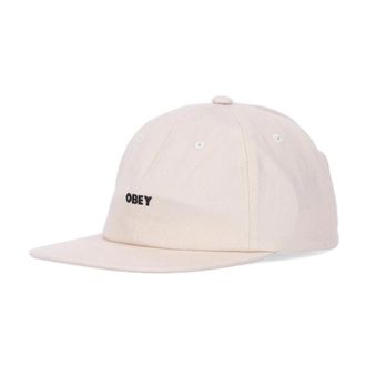 Obey Platte Klep Strapback Cap Ongebleekt Katoen - Heren - Petten - Beige - ONE Size - Katoen - Accessoires