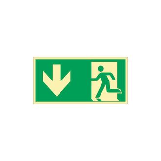 OEM Panneau De Secours Din En Iso 7010 L297xl148mm Sortie De Secours Transversale/m Figure Ku. (par. 10)