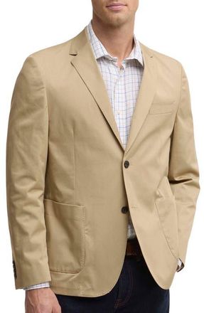 Barbour Bellamy Tailored Fit Stretch Cotton Blazer in Sand at Nordstrom, Size 50