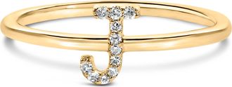 House of Brilliance 10K Gold Diamond Accent Initial A-Z Ring