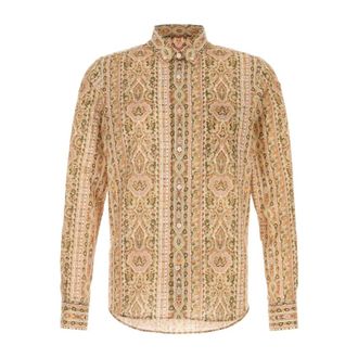 Valentino Garavani Casual Shirts, male, Multicolor, Size: XL Printed Cotto Shirt