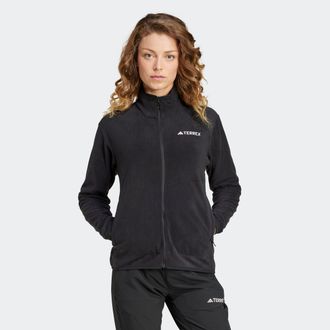 ADIDAS TERREX Fleecejacke ADIDAS TERREX W MT FZ FLEECE, Damen, Gr. XXL, schwarz, Obermaterial: 100% Polyester, normal, Jacken Fleecejacke