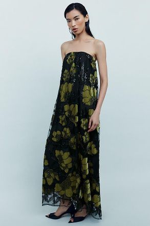 Helsi Margot Velvet Burnout Midi Dress