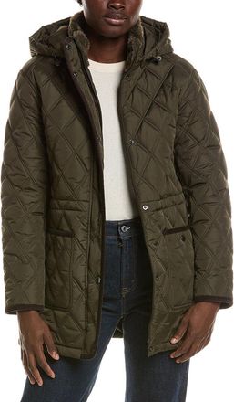 Shelli Segal Snowchic Diamond Quilt Coat